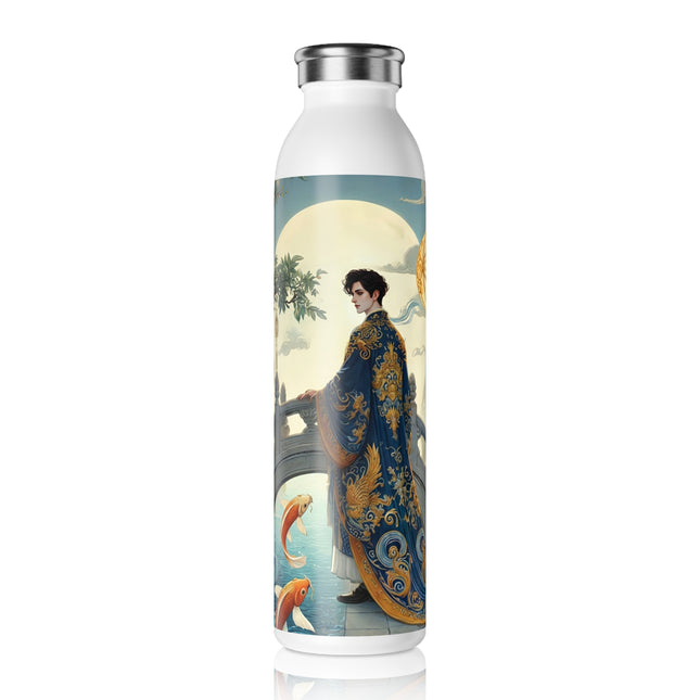 Moonlit Bridge Gentleman Slim Water Bottle 20oz – Imperial Serenity & Moonlit Harmony