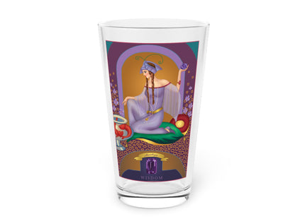 February & Amethyst Zodiac Pint Glass