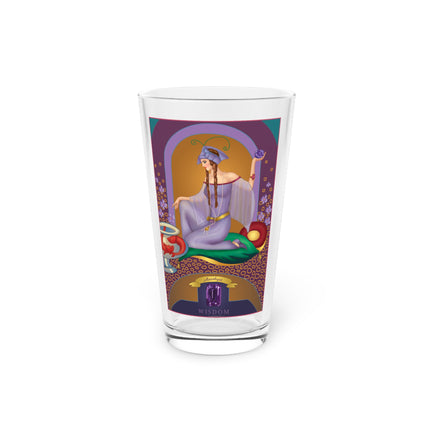 February & Amethyst Zodiac Pint Glass