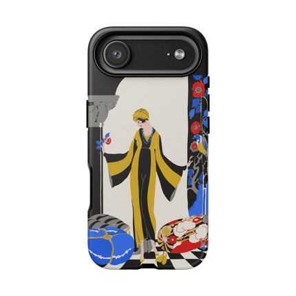 Art Deco Flapper in Yellow Robe Phone Case – Elegant Glamour & Exotic Charm