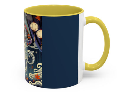 Skeleton Kabuki Performer Colorful Mugs (11oz, 15oz)