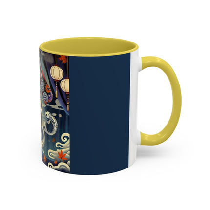 Skeleton Kabuki Performer Colorful Mugs (11oz, 15oz)