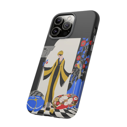 Art Deco Flapper in Yellow Robe Phone Case – Elegant Glamour & Exotic Charm