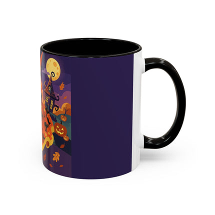 🐈‍⬛🎃 The Black Cat Witch Of Pumpkin Manor Colorful Mug – Whimsical Halloween Charm