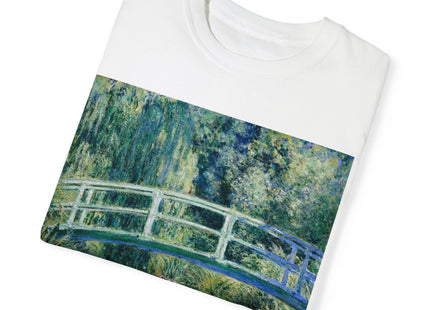 Water Lilies and Japanese Bridge by Claude Monet Unisex Garment-Dyed T-shirt