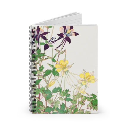 Aquilegia Flower by Tanigami Kônan Spiral Notebook - Ruled Line