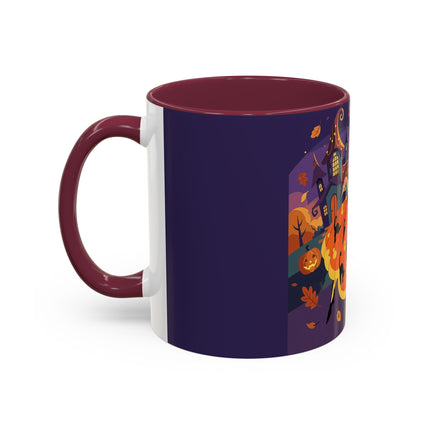 🐈‍⬛🎃 The Black Cat Witch Of Pumpkin Manor Colorful Mug – Whimsical Halloween Charm