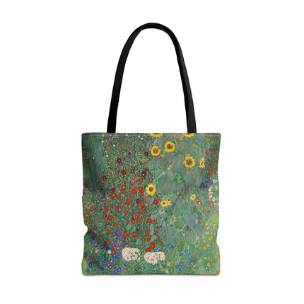 Farm Garden with Sunflowers by Gustav Klimt Tote Bag (AOP)