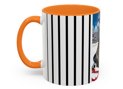 Elegant Winter Woman in Sleigh Colorful Mugs (11oz, 15oz)