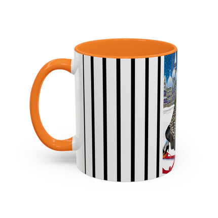 Elegant Winter Woman in Sleigh Colorful Mugs (11oz, 15oz)