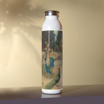 Preziosa in the Garden by Warwick Goble Slim Water Bottle