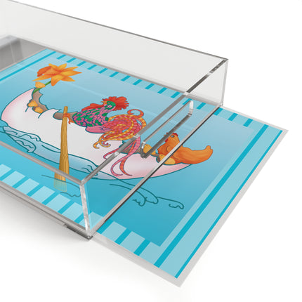 A Rooster's Seafaring Adventure Acrylic Serving Tray