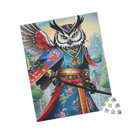 Cyberpunk Samurai Owl Puzzle (110, 252, 520, 1014-piece)