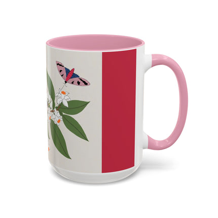 Blue Tit & Butterfly Colorful Mugs – Spring Harmony & Delicate Beauty