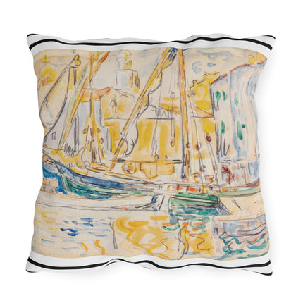Saint-Tropez by Paul Signac Outdoor Pillows