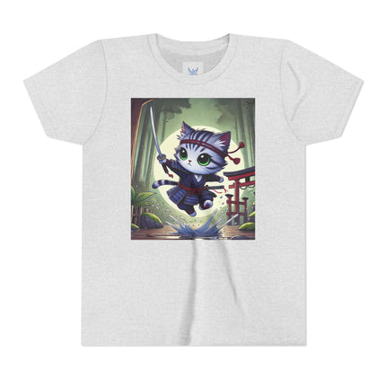 Moonlit Samurai Kitty Youth Short Sleeve Tee