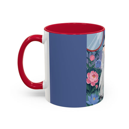 Whispers to the Golden Songbird Colorful Mugs – Art Deco Garden Elegance