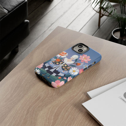 🌸🎀 The Grand Floral Promenade Phone Case – Art Deco Fashion Fantasy
