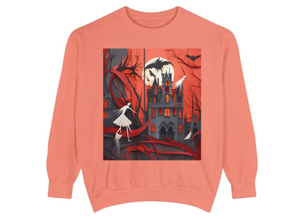 Halloween Night Scene Unisex Garment-Dyed Sweatshirt