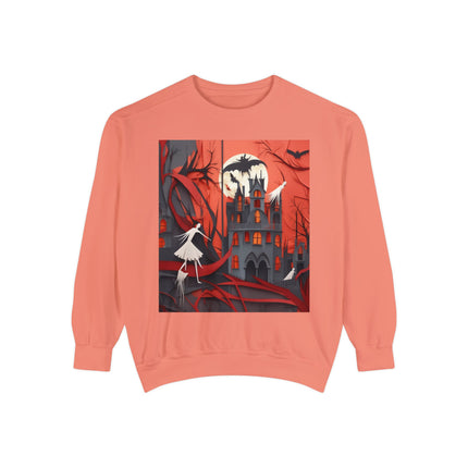 Halloween Night Scene Unisex Garment-Dyed Sweatshirt