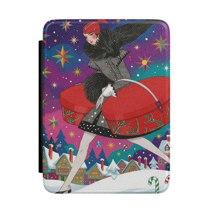 🎁✨ The Lady Of The Christmas Hatbox Kindle Case – Art Deco Holiday Fantasy