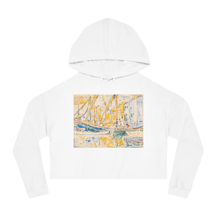 Saint-Tropez by Paul Signac Women’s Cropped Hooded Sweatshirt