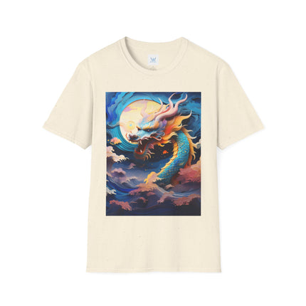 🐉⚡ Dragon of the Tempest Softstyle T-Shirt – Mythic Power & Elemental Majesty