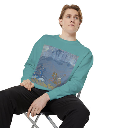 The Duel by Nicholas Roerich Unisex Garment-Dyed Sweatshirt