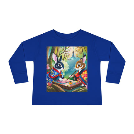 Fairy Animals Writing Wishes Toddler Long Sleeve Tee