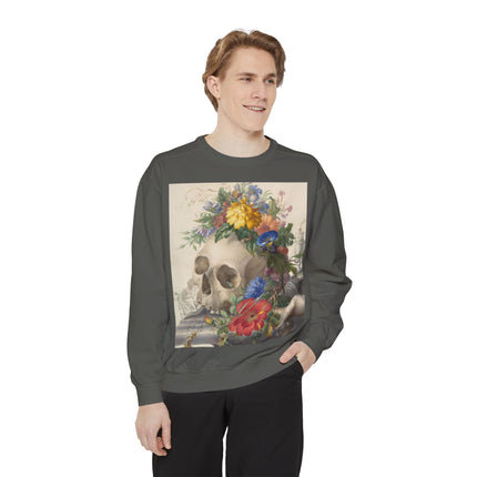 Vanitas Still Life by Herman Henstenburgh Garment-Dyed Sweatshirt