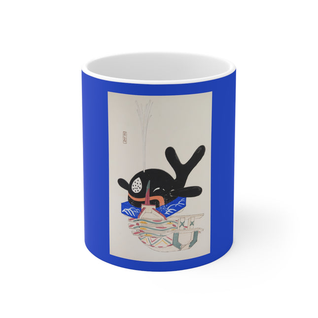 Illustrations of Japanese Toys Pl.009 by Kawasaki Kyosen Ceramic Mug 11oz