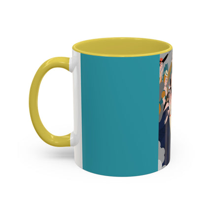 Celestial Masquerade Colorful Mugs – Theatrical Elegance & Floating Whimsy