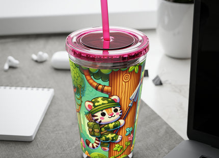Stealthy Stripes Sunsplash Tumbler with Straw, 16oz