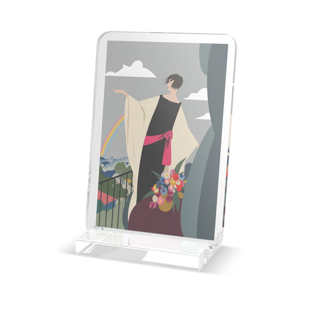Rainbow Reverie Acrylic Plaque – Serene Elegance & Quiet Hope