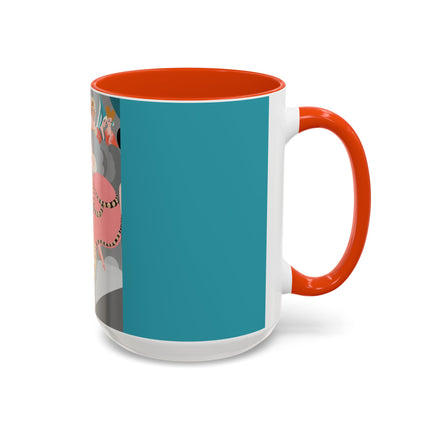 Celestial Masquerade Colorful Mugs – Theatrical Elegance & Floating Whimsy