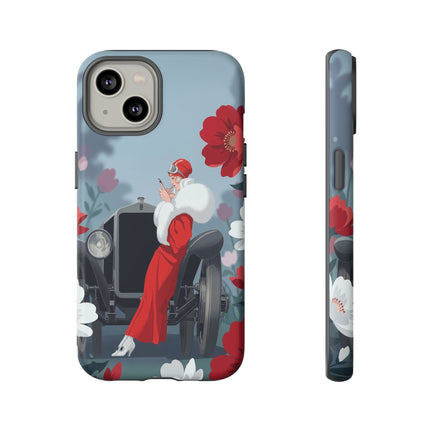 🚗🌺 The Lady Of The Grand Touring Car Phone Case – Art Deco Motoring Elegance