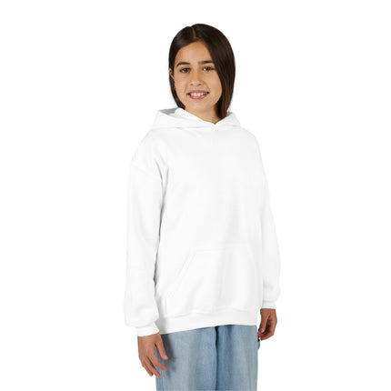 Geisha Kitten Strolls Among the Spoonbills Youth Hooded Sweatshirt – Graceful Nature & Whimsical Charm