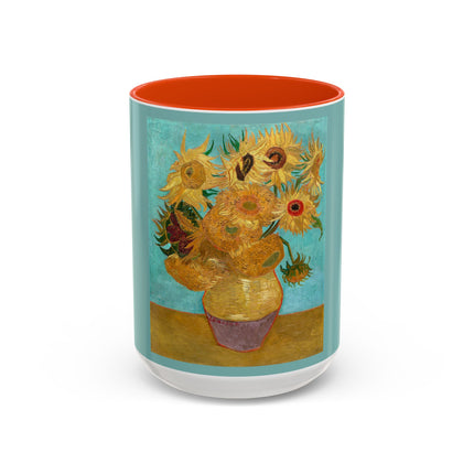 Vase with Twelve Sunflowers by Vincent van Gogh Colorful Mugs (11oz, 15oz)