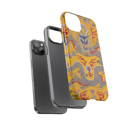 Majestic Dragon Regalia – Imperial 12-Symbol Robe Phone Cases