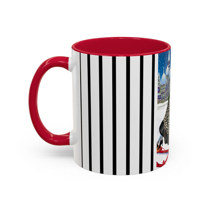 Elegant Winter Woman in Sleigh Colorful Mugs (11oz, 15oz)