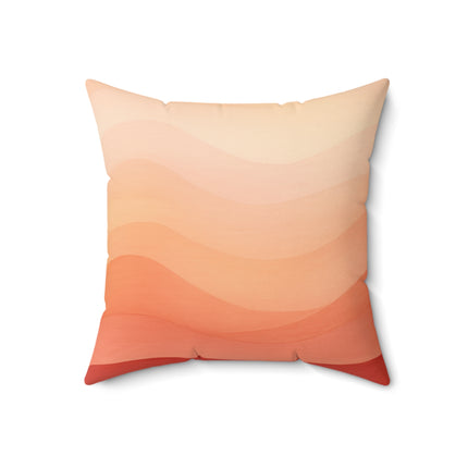 Autumn Serenade in Peach and Orange Spun Polyester Square Pillow
