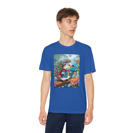 Cute Hedgehog Youth Competitor Tee – Garden Adventure & Whimsical Charm