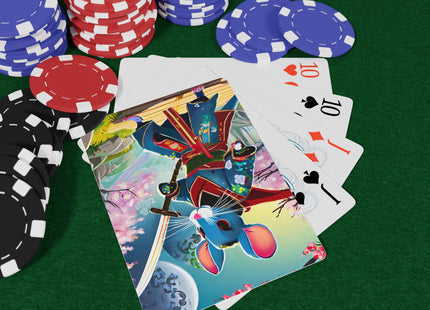 Cyber Samurai Rat Playing Cards