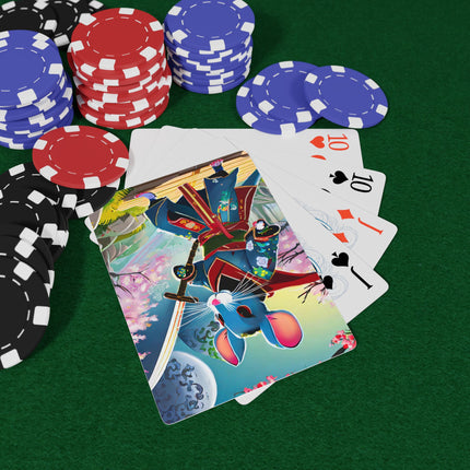 Cyber Samurai Rat Playing Cards