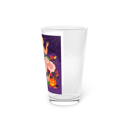 🌹🎃 The Lady Of The Haunted Rose Garden Glass, 16oz – Romantic Halloween Charm