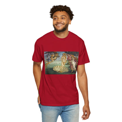 Birth of Venus by Sandro Botticelli Unisex Garment-Dyed T-shirt