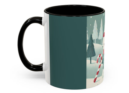 Candy Cane Timekeeper Bunny Colorful Mugs (11oz, 15oz)
