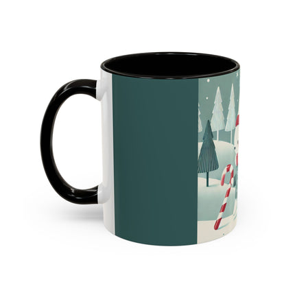 Candy Cane Timekeeper Bunny Colorful Mugs (11oz, 15oz)
