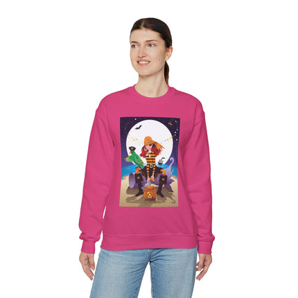 Moonlit Pirate Halloween Unisex Heavy Blend™ Crewneck Sweatshirt