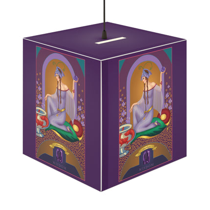 February & Amethyst Zodiac Light Cube Lamp